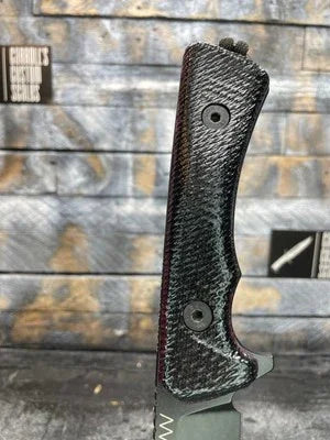 Acta Non Verba P300 or P250 Black/Burgundy Canvas Handles - Carroll’s Custom Knife Scales