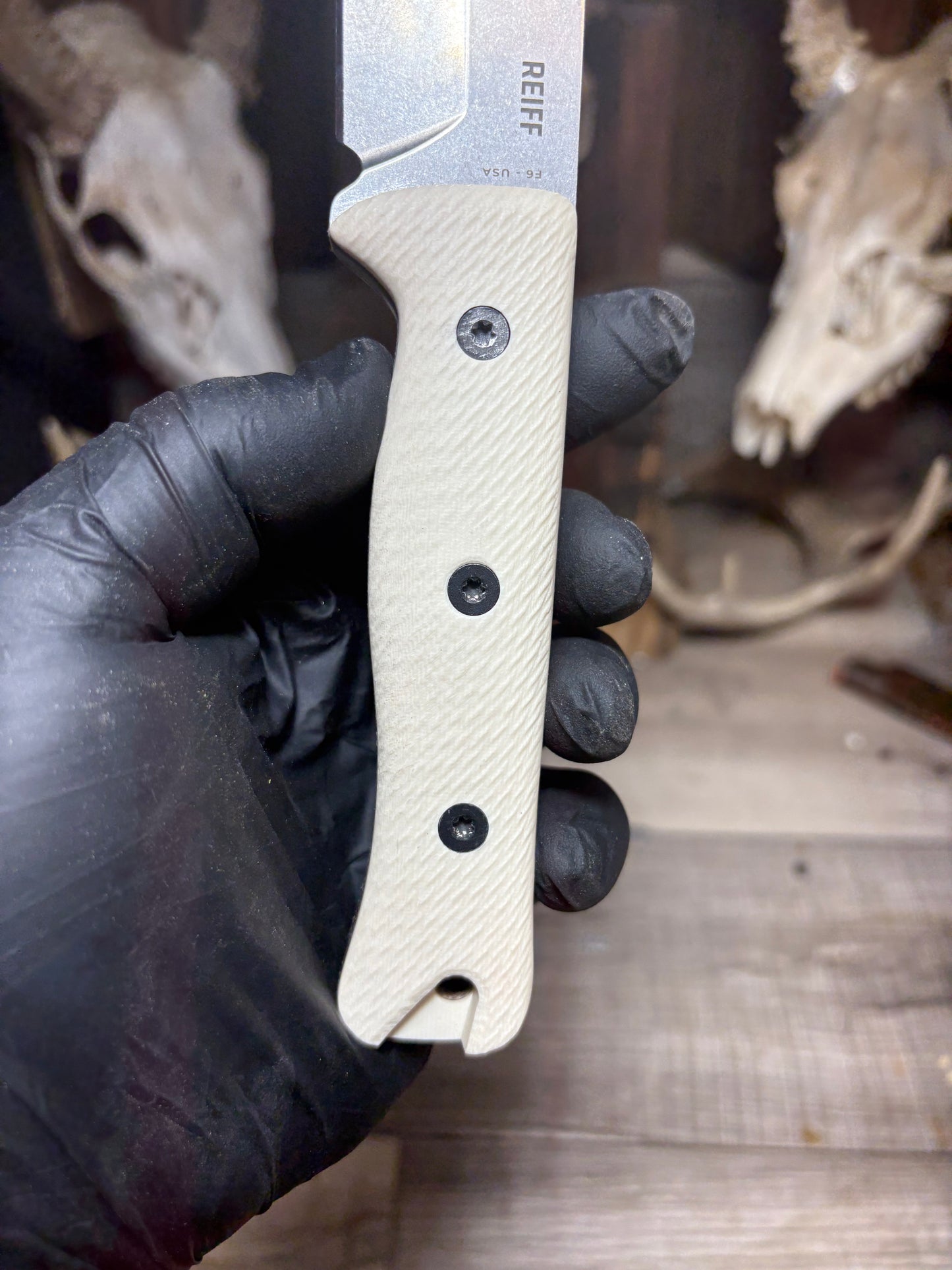 Reiff Knives F6 Canvas Micarta Handles