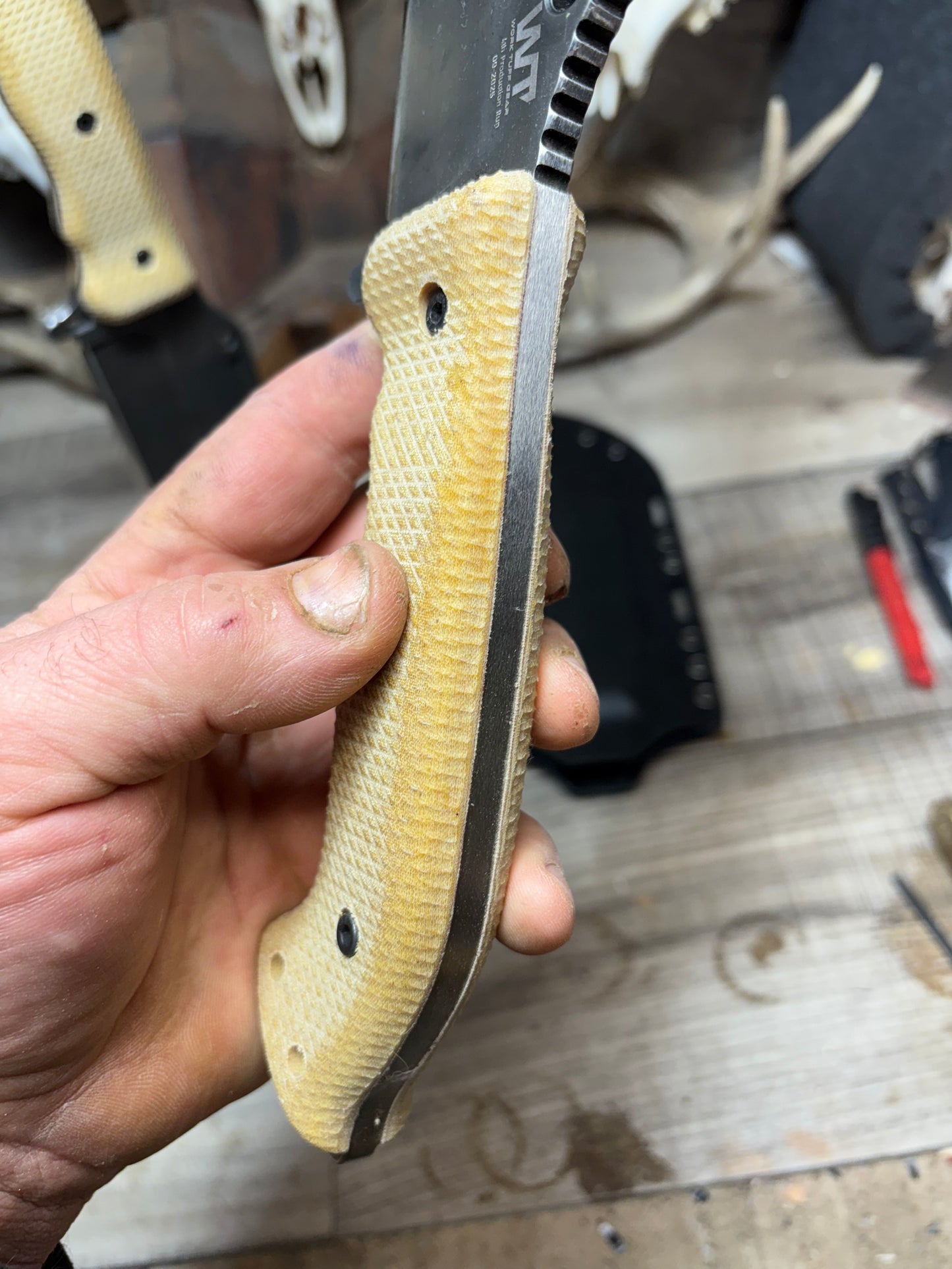 WTG Ares Canvas Micarta Handles