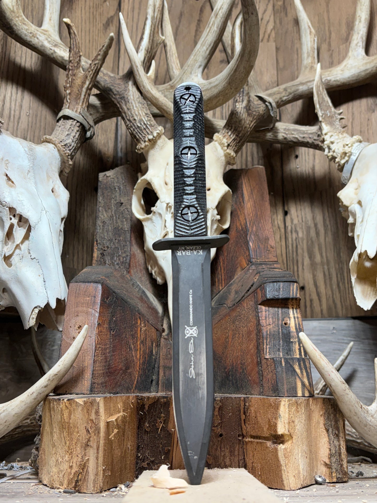 KA-BAR EK-44 EK Commando 4 & 5 Canvas Micarta Handles