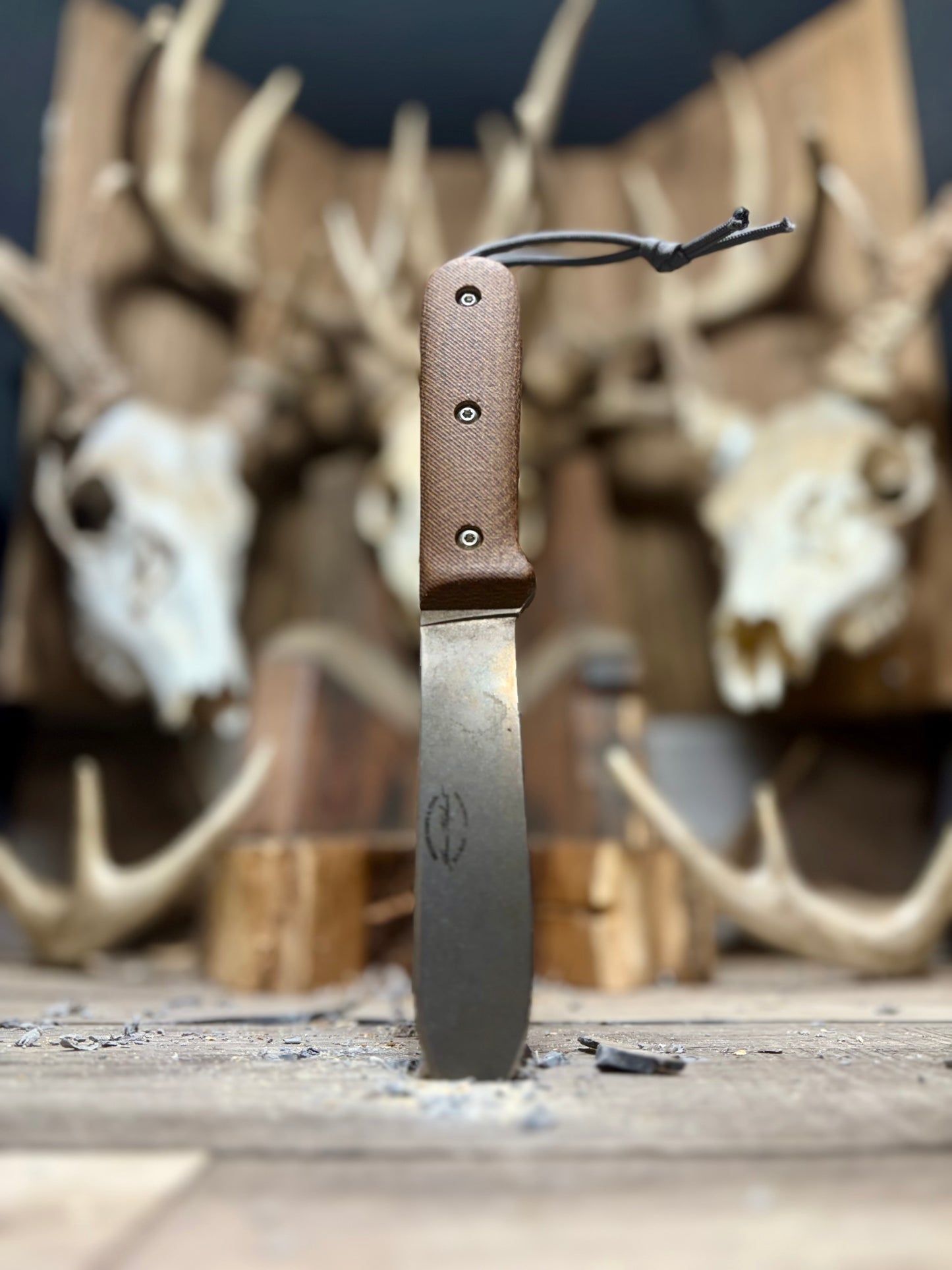 KA-BAR BK62 Burlap Handles HIDDEN LANYARD hole