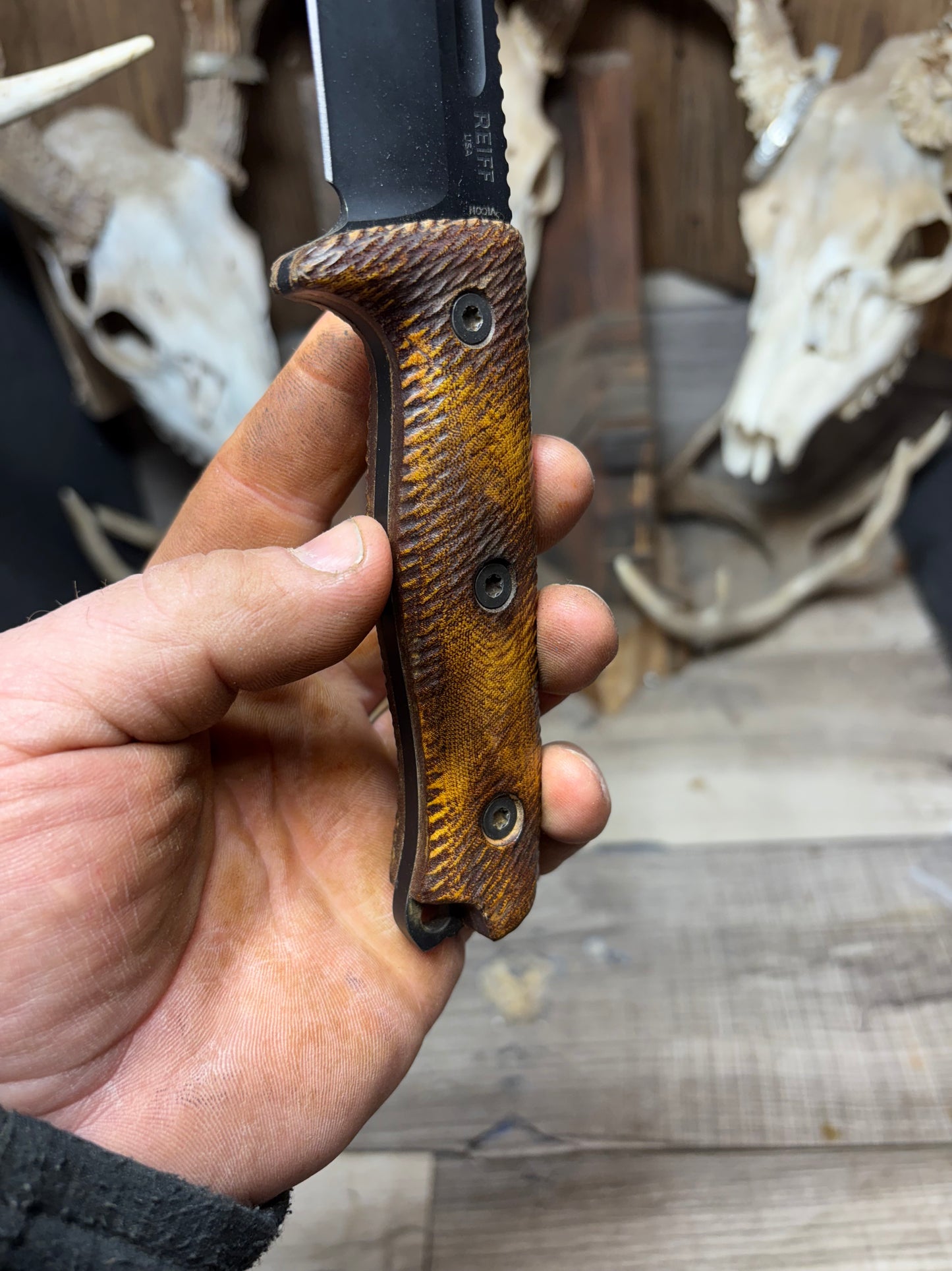 Reiff Knives Vicon One Off Micarta Handles