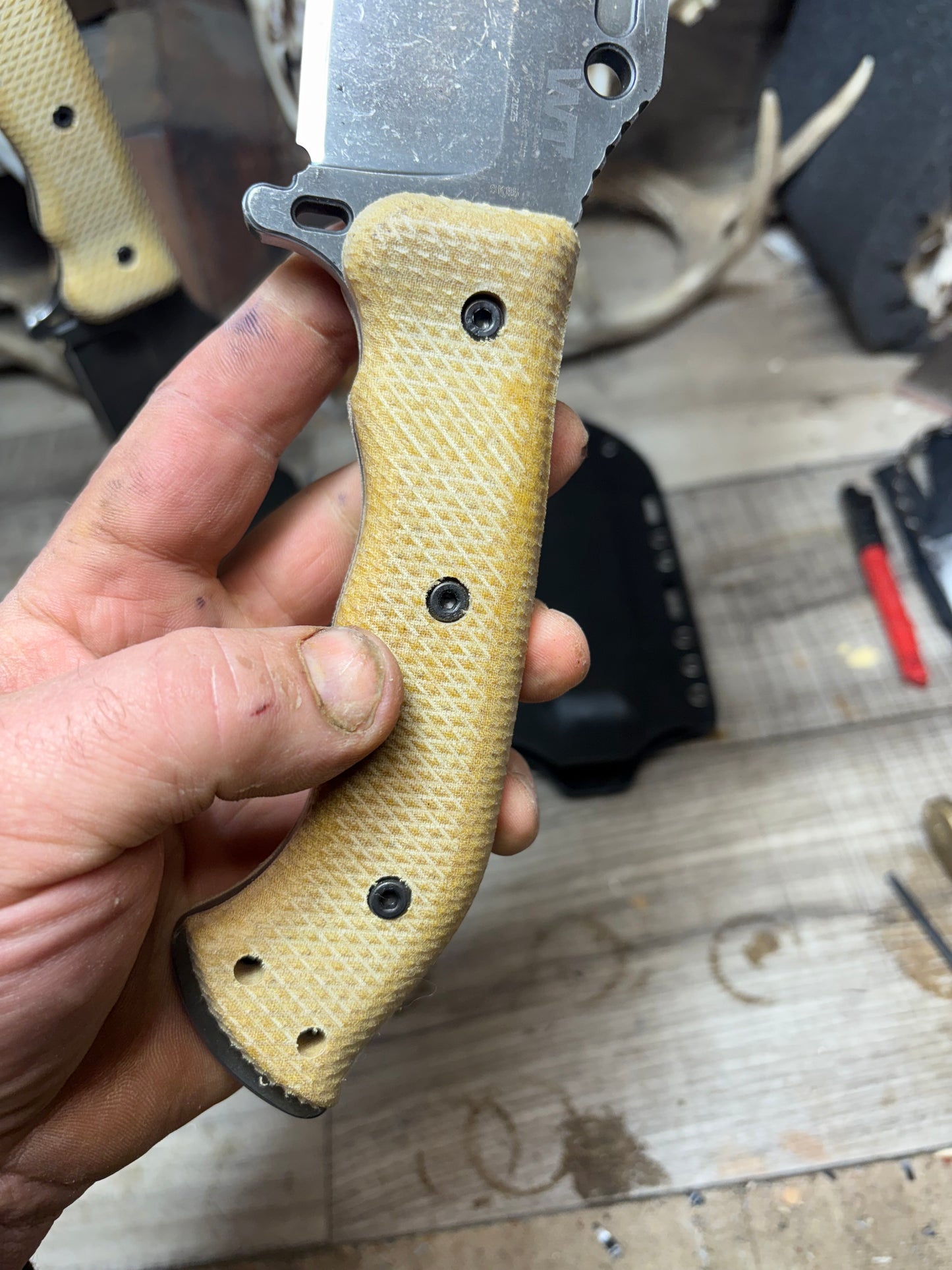 WTG Ares Canvas Micarta Handles