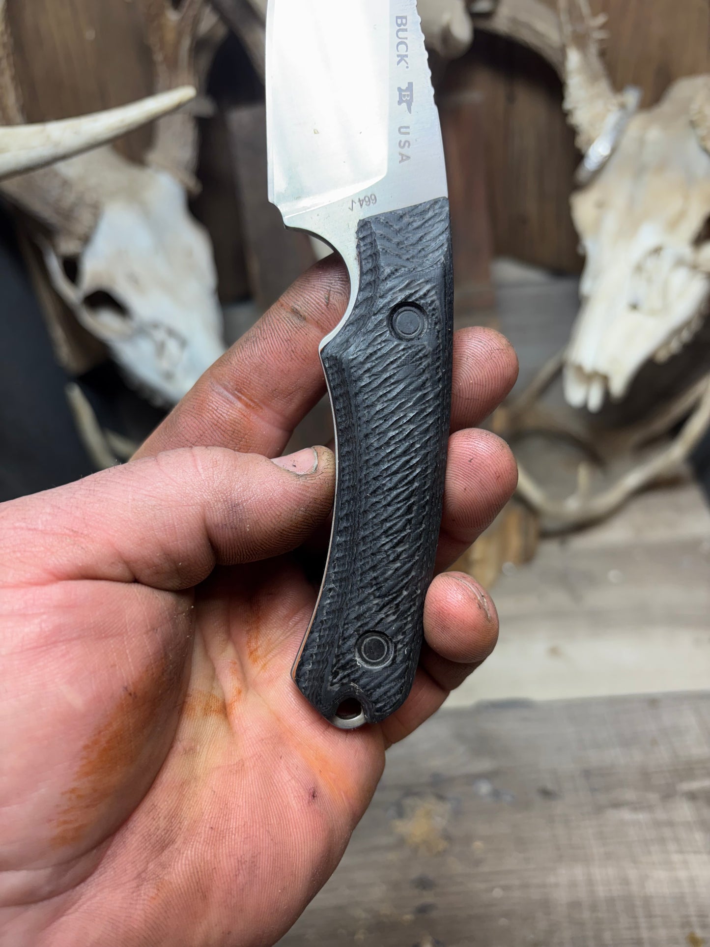 Buck Knives 664 Hunter / 663 Guide Carbon Fiber AmeraGrip Handles