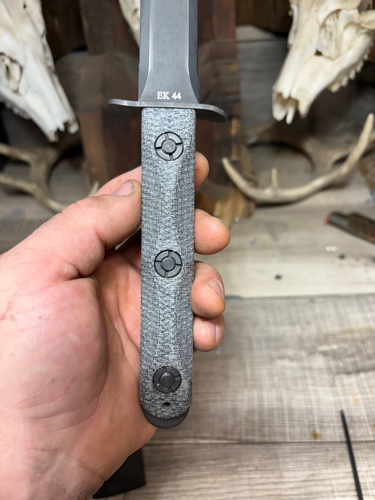 KA-BAR EK-44 EK Commando 4 & 5 Canvas Micarta Handles