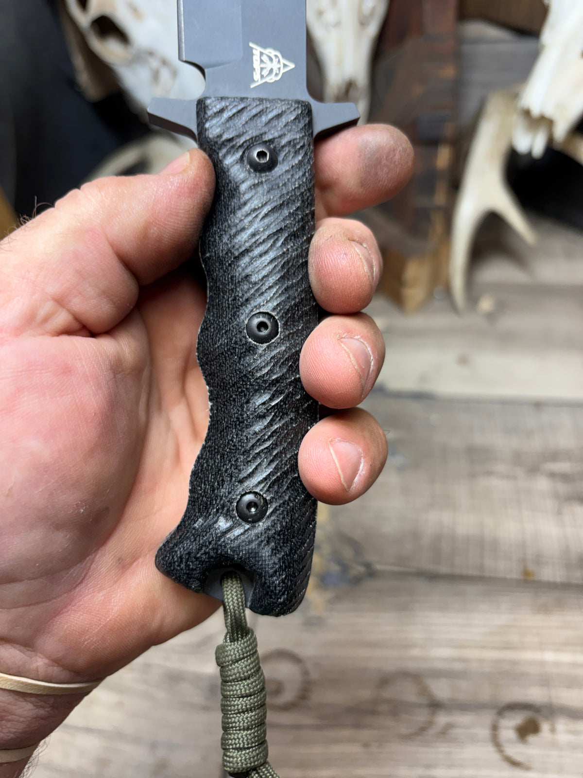 Tops Knives Wild Pig Hunter Canvas Micarta Handles