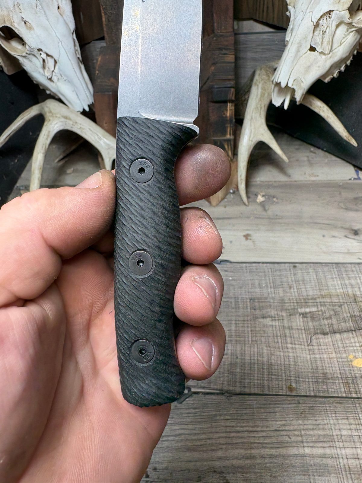 White River Knives Ursus Cub Canvas Micarta Handles (Hidden Hole)