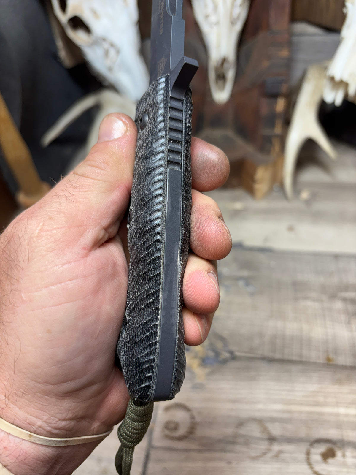 Tops Knives Wild Pig Hunter Canvas Micarta Handles
