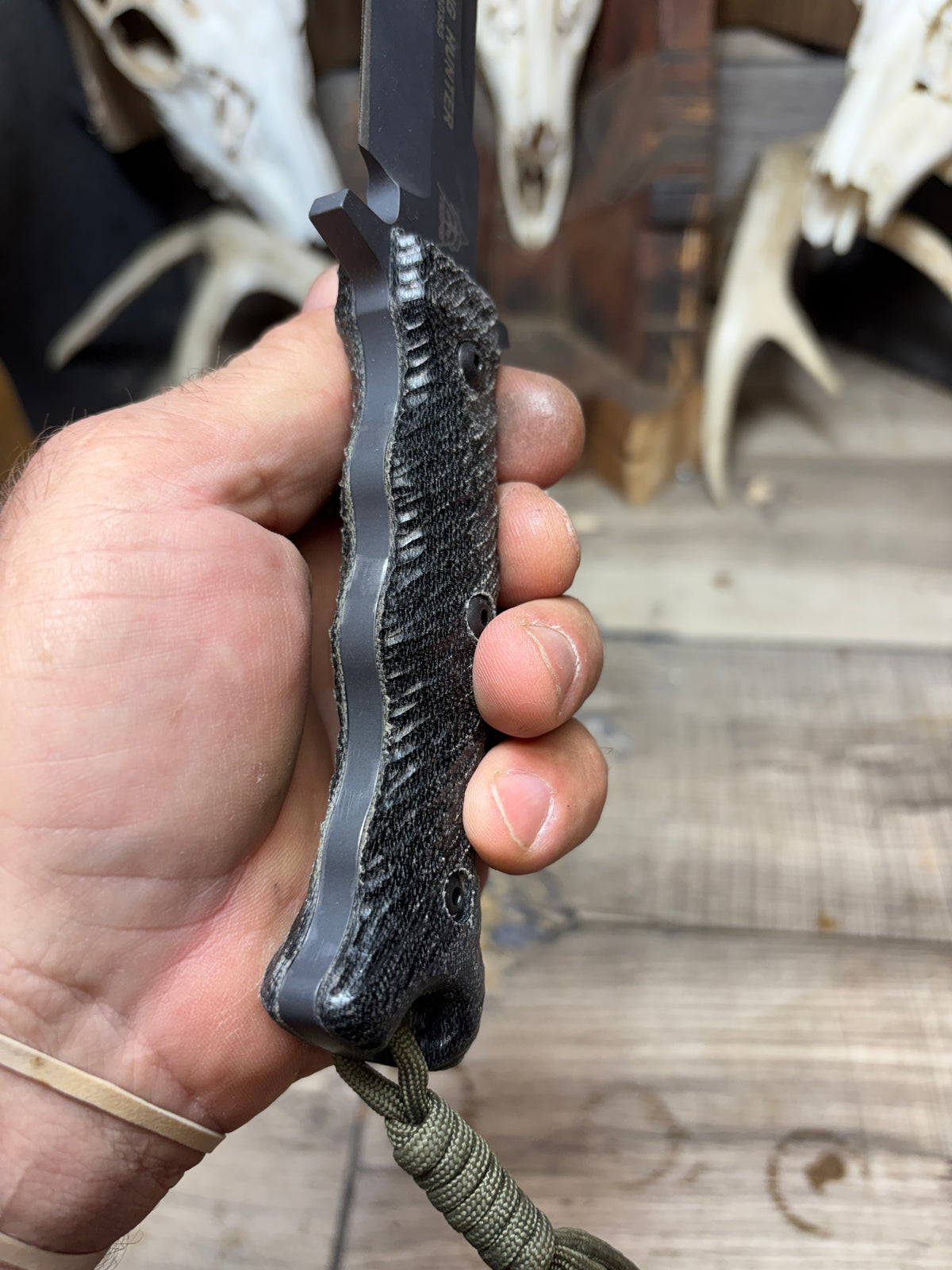 Tops Knives Wild Pig Hunter Canvas Micarta Handles
