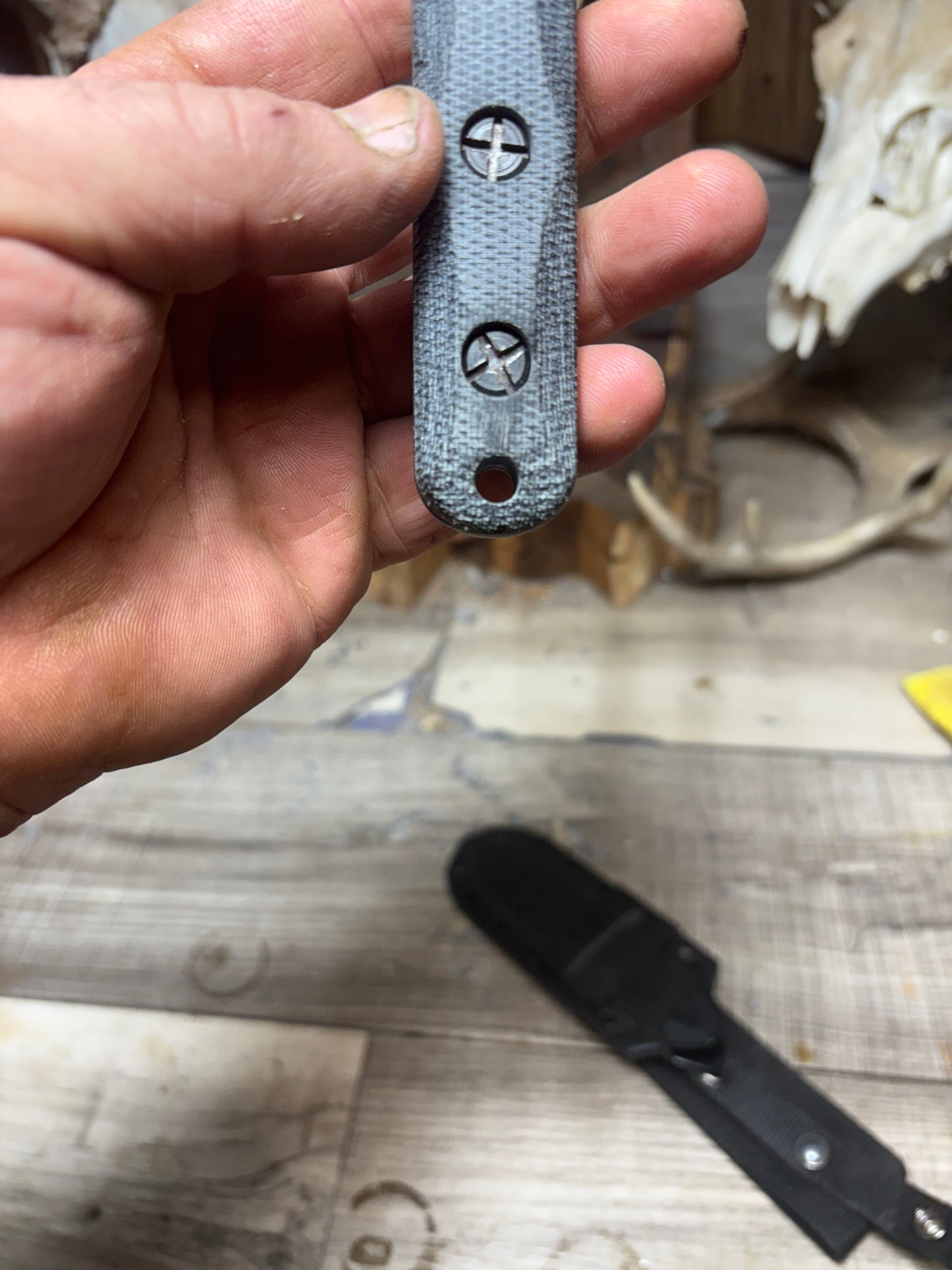 Ka-Bar: EK-50 Short Clip Point / EK-51 Commando Short Drop Point -Canvas Micarta