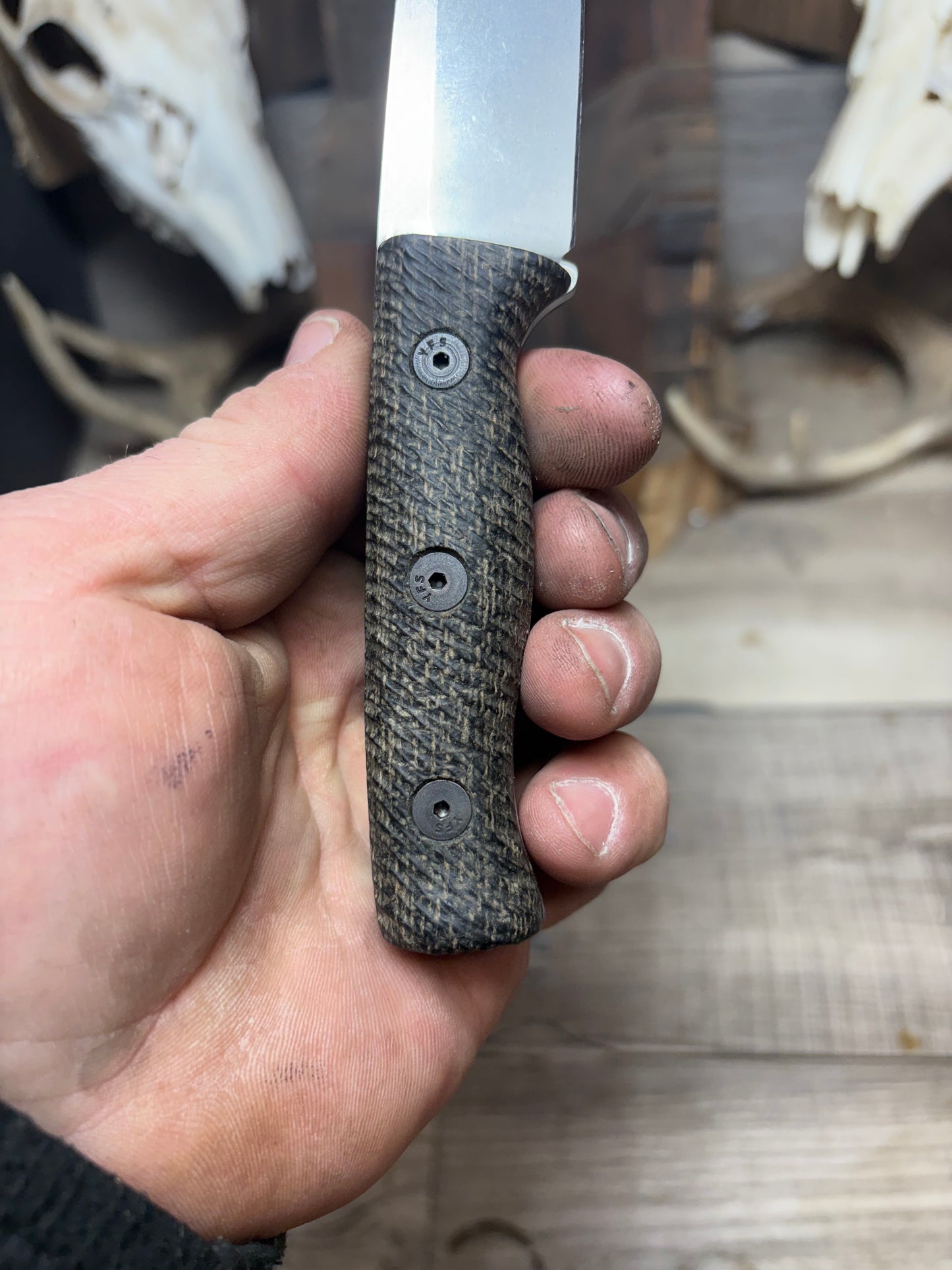 White River Knives Ursus Cub Burlap Micarta Handles