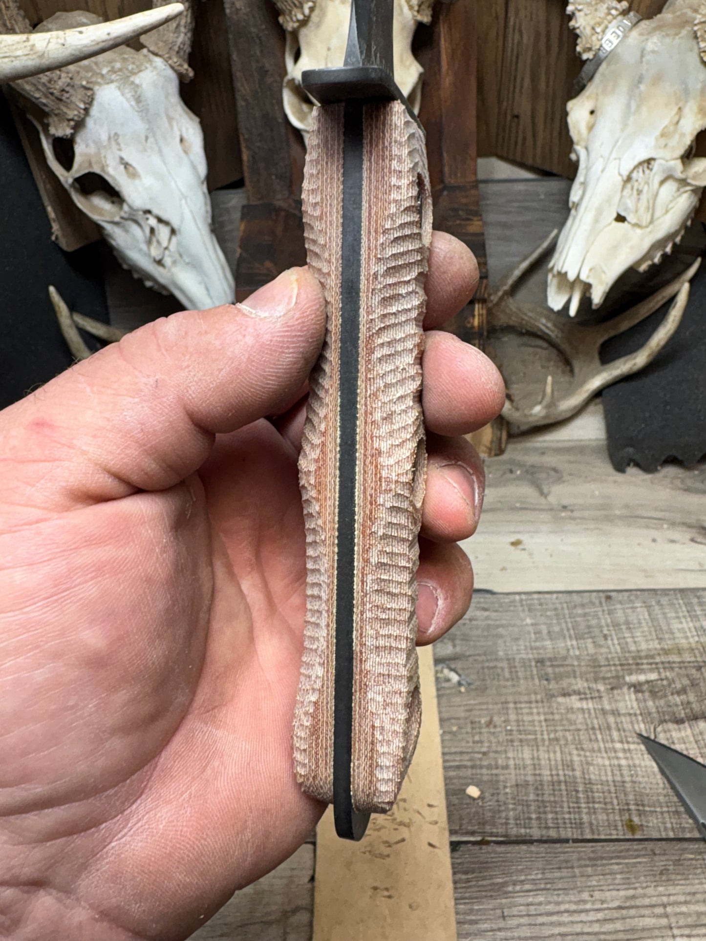 KA-BAR EK-44 EK Commando 4 & 5 Canvas Micarta Handles