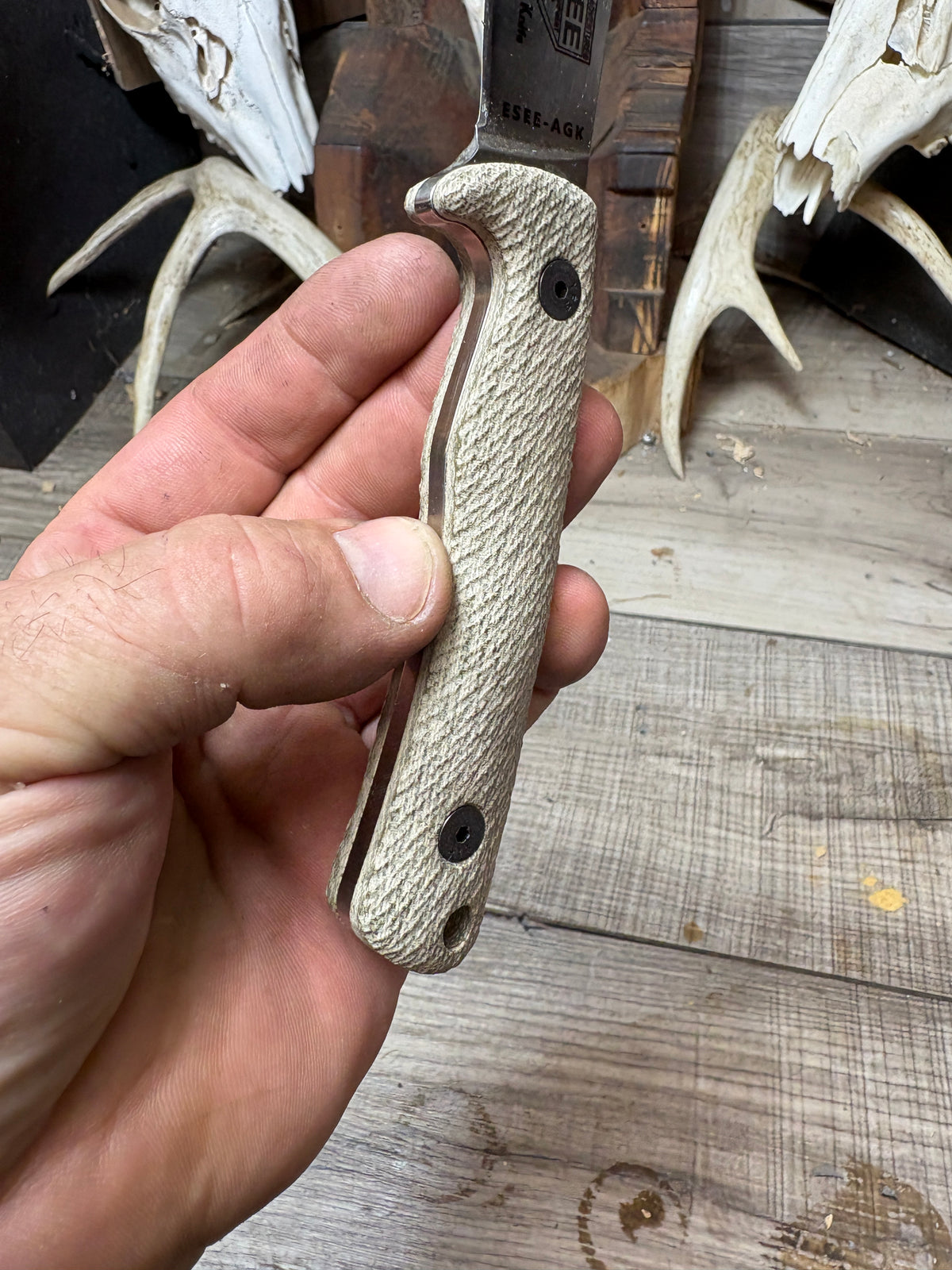 Esee Ashley Game Knife (AGK) Canvas Micarta Handles