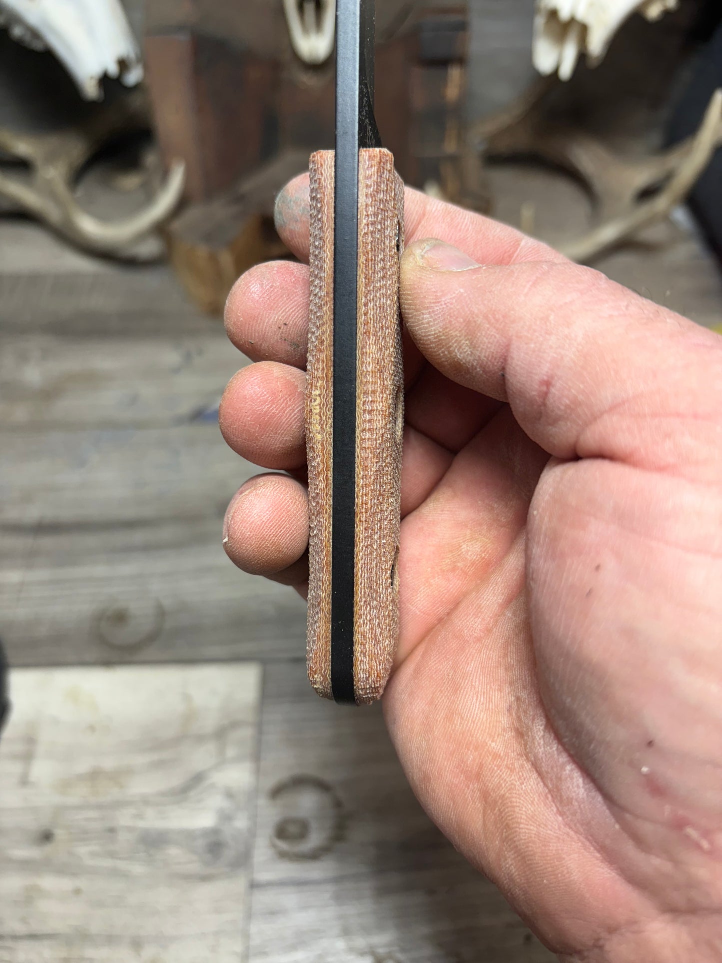 Ka-Bar: EK-50 Short Clip Point / EK-51 Commando Short Drop Point -Canvas Micarta