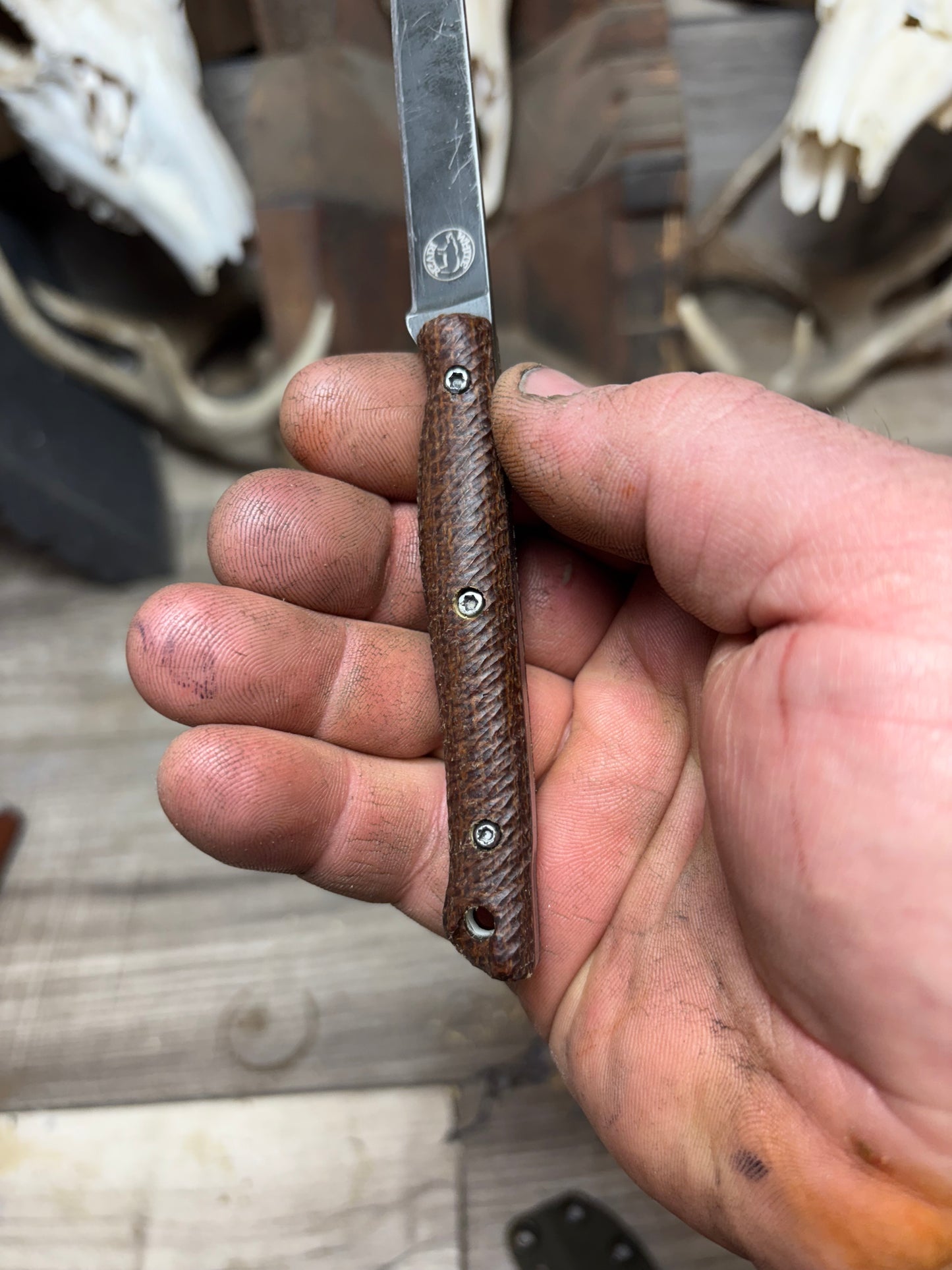 Exodus Knife & Tool Adventure Craft / Exodus 3 Brown Burlap Micarta Handles