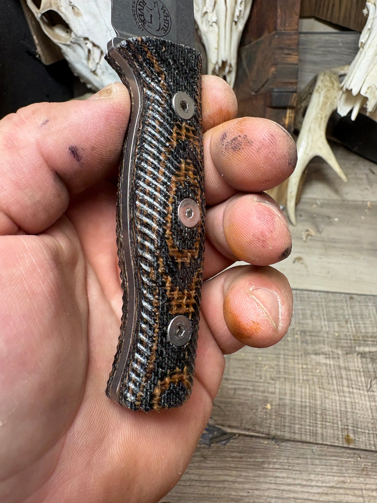White River Knives Ursus Cub Canvas/Burlap Micarta Handles