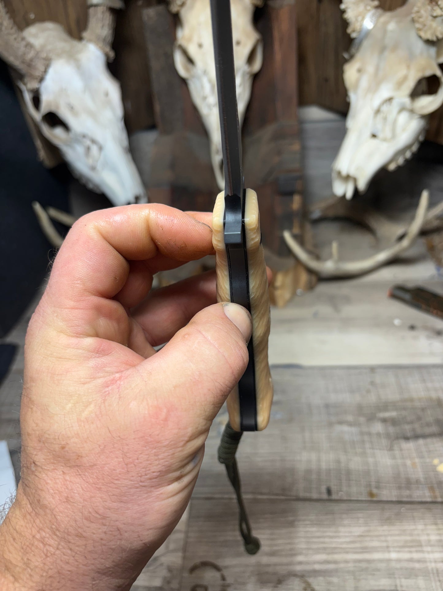 Tops Knives Wild Pig Hunter Canvas Micarta Handles