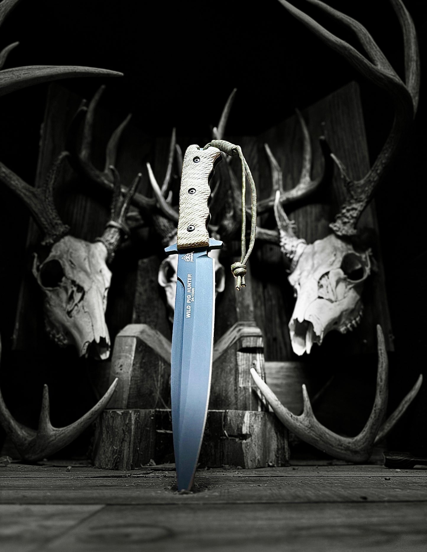 Tops Knives Wild Pig Hunter Canvas Micarta Handles