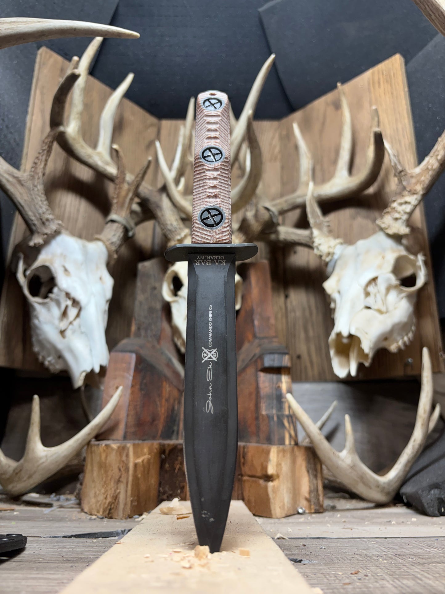 KA-BAR EK-44 EK Commando 4 & 5 Canvas Micarta Handles
