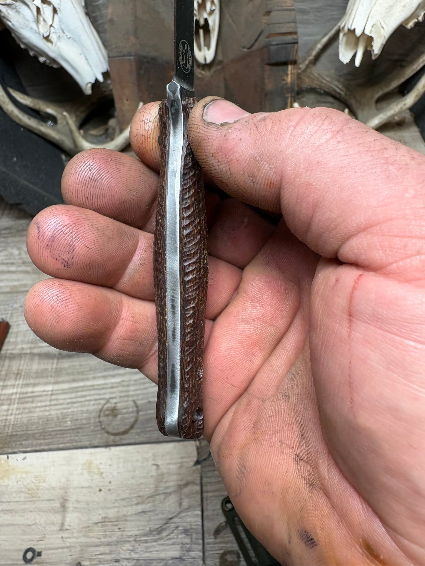 Exodus Knife & Tool Adventure Craft / Exodus 3 Brown Burlap Micarta Handles