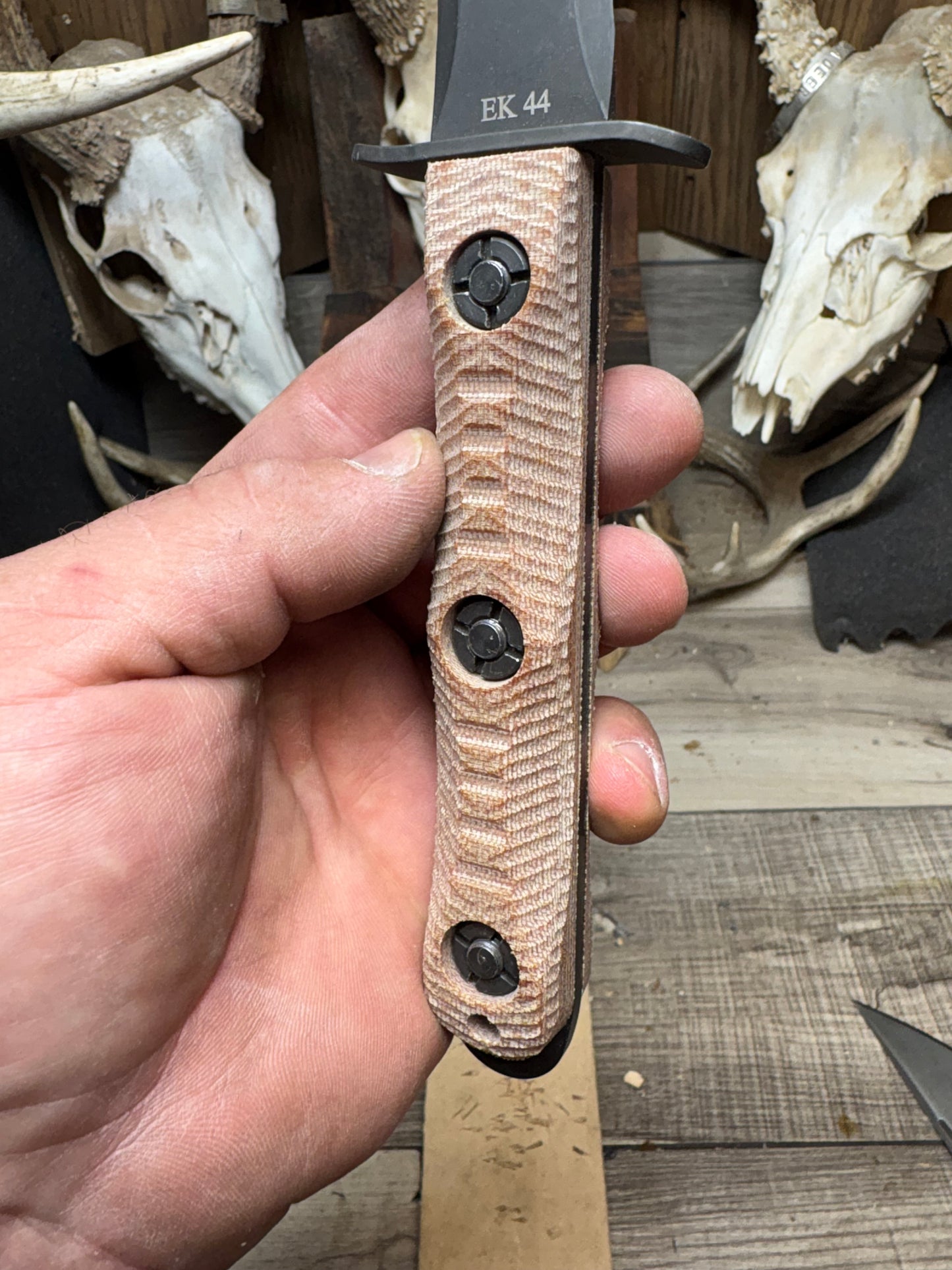 KA-BAR EK-44 EK Commando 4 & 5 Canvas Micarta Handles