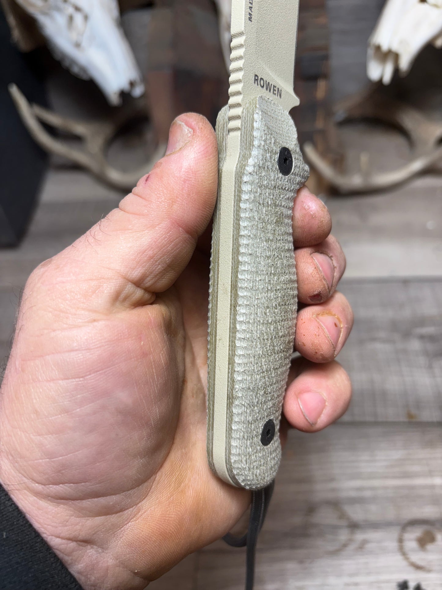 Esee Laser Strike Handles Hidden Lanyard hole