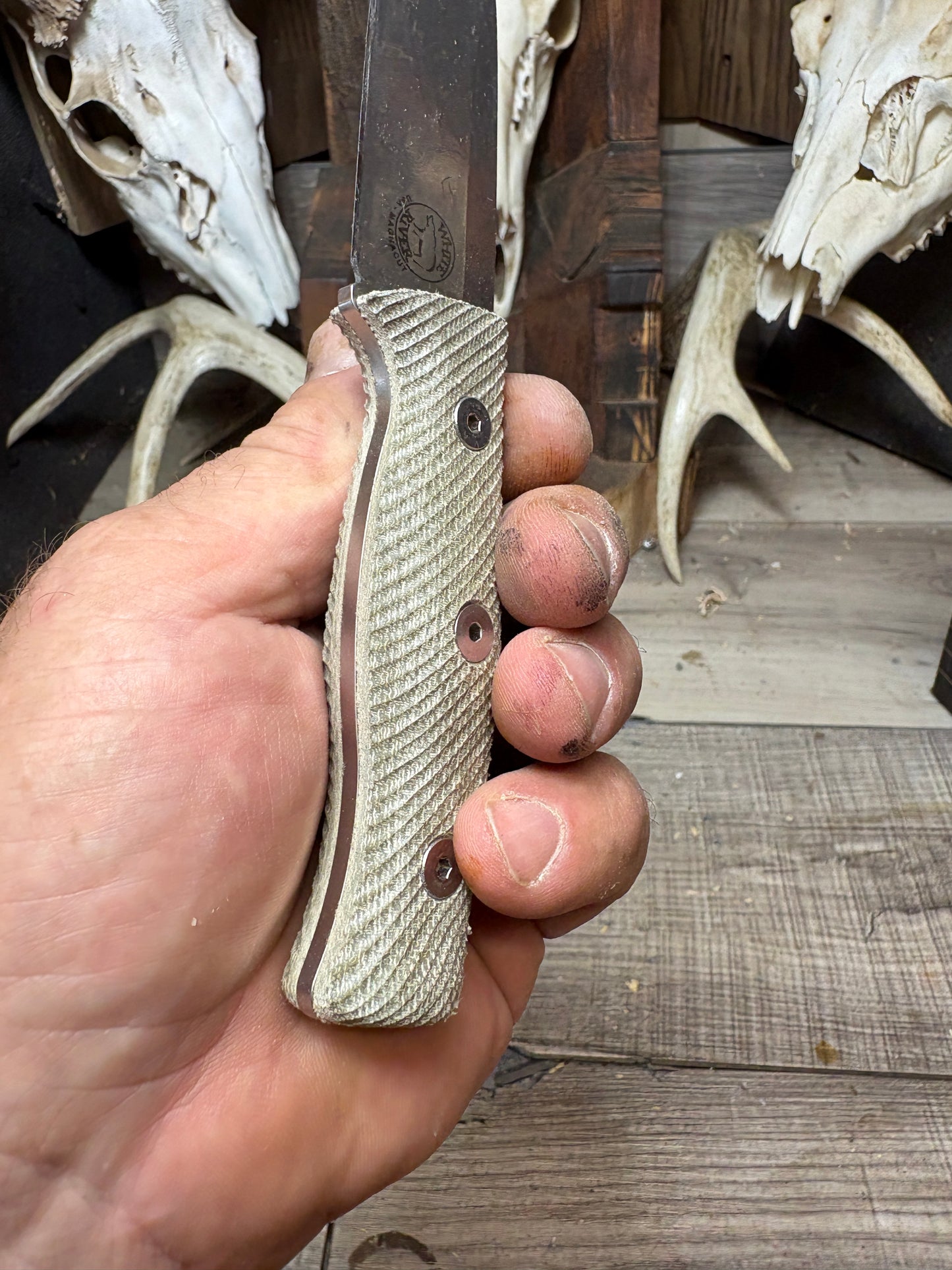 White River Knives Ursus Cub Canvas Micarta Handles