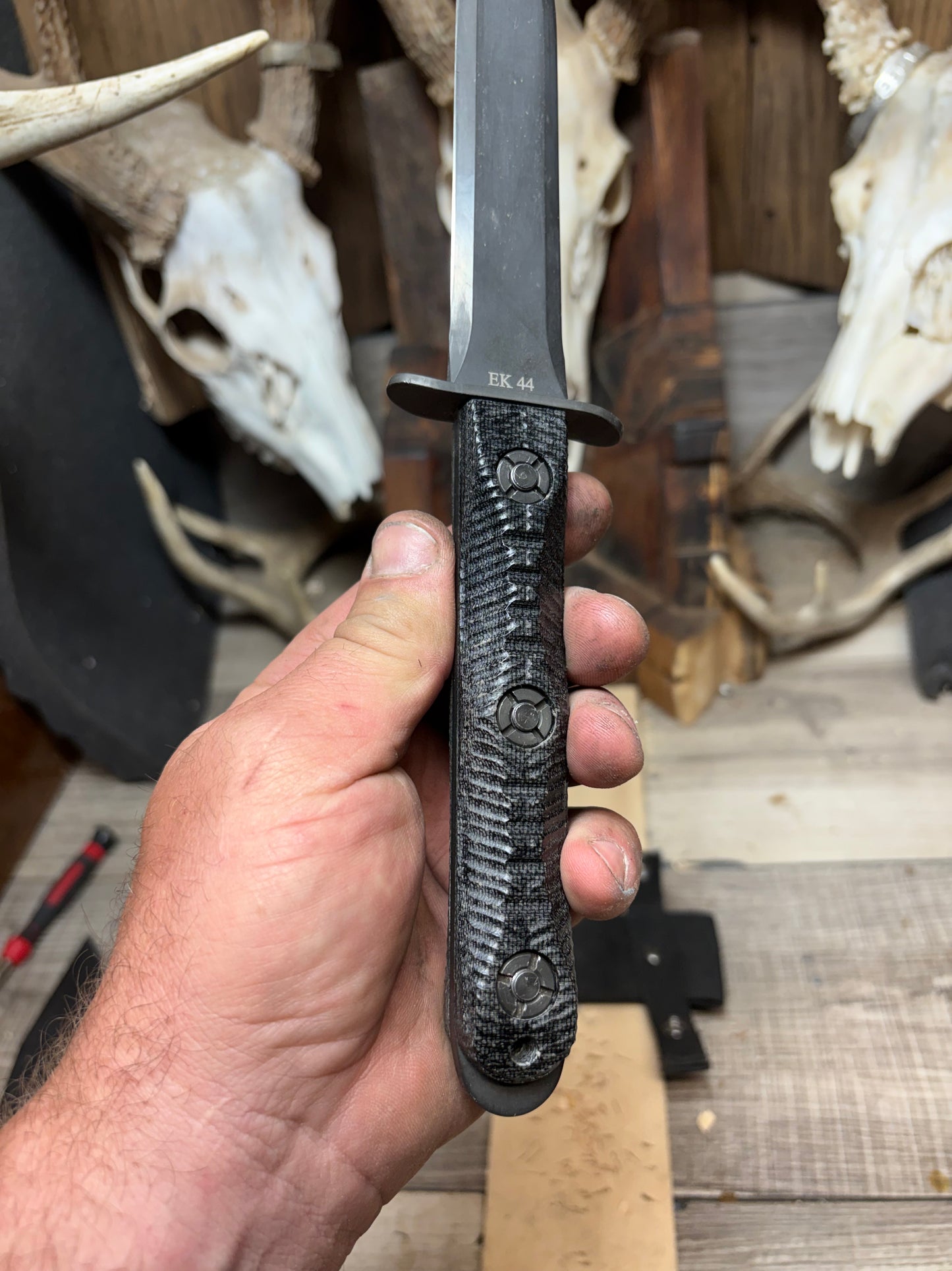 KA-BAR EK-44 EK Commando 4 & 5 Canvas Micarta Handles