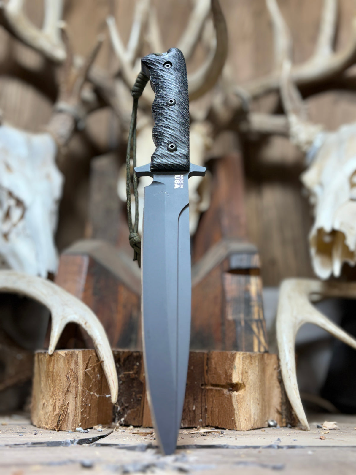 Tops Knives Wild Pig Hunter Canvas Micarta Handles
