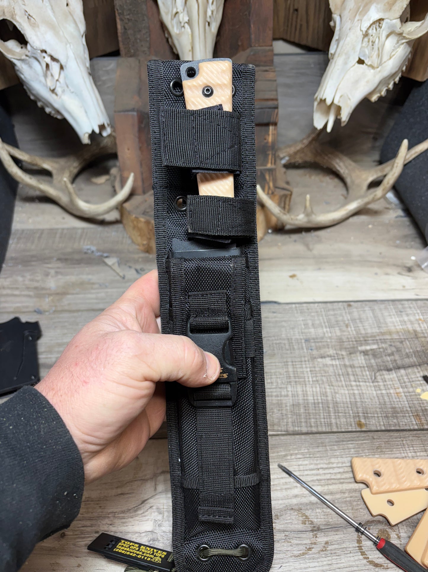 Tops Knives War Bowie Handles