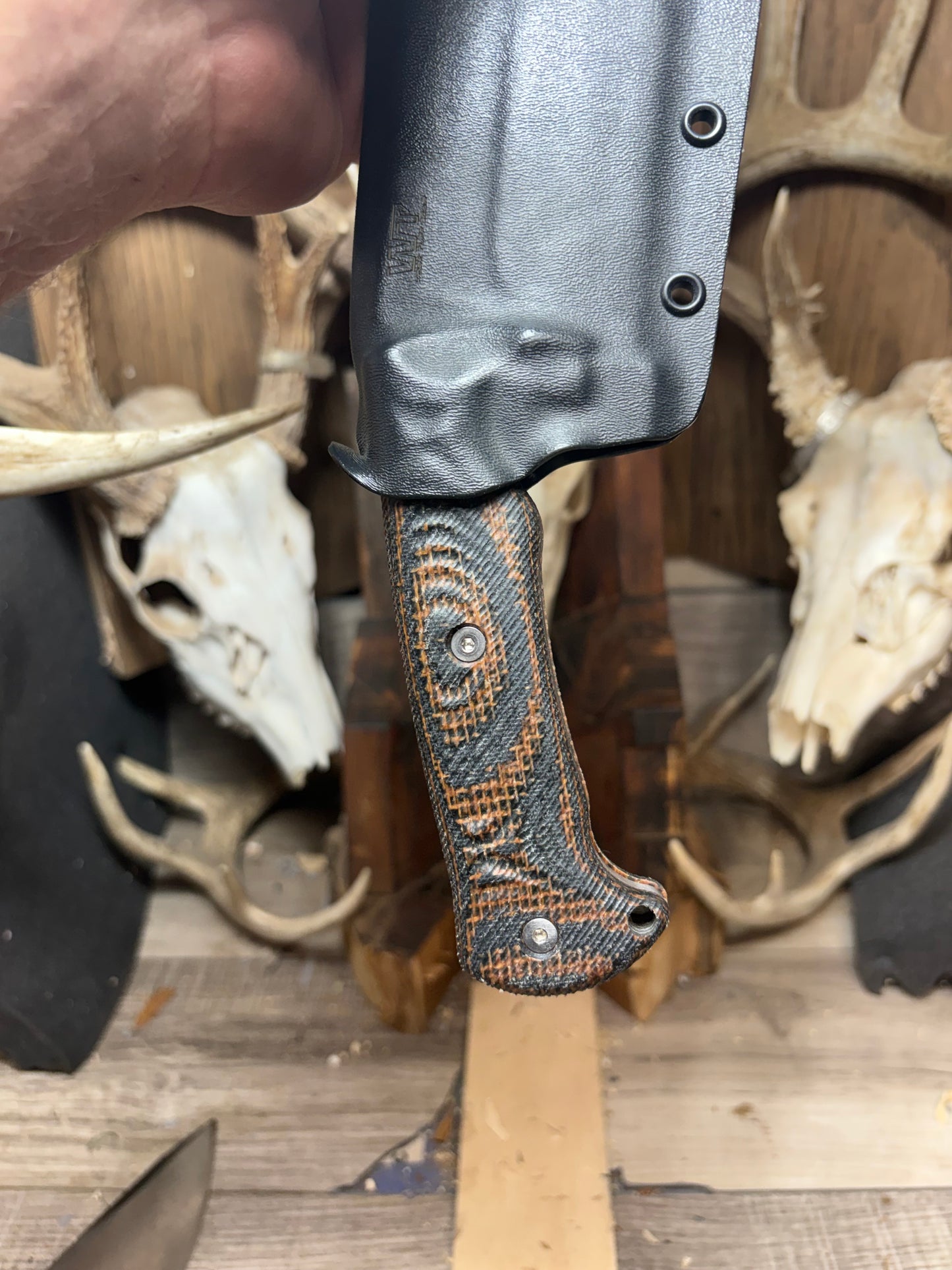 WTG OG Nomad Camp Knife Canvas Micarta Handles