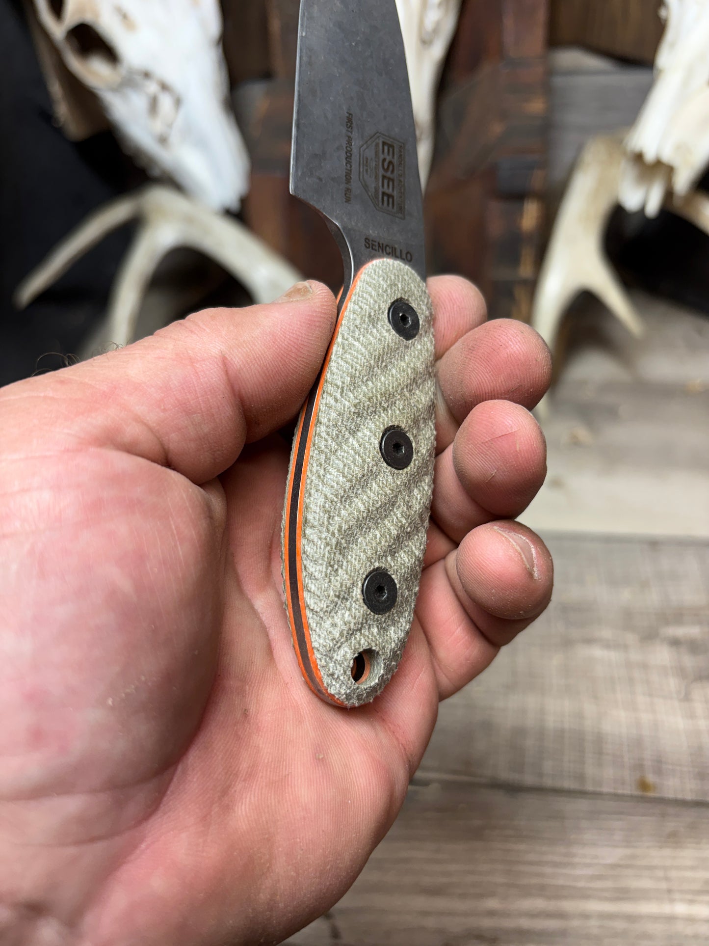 Esee Sencillo Canvas Micarta Handles