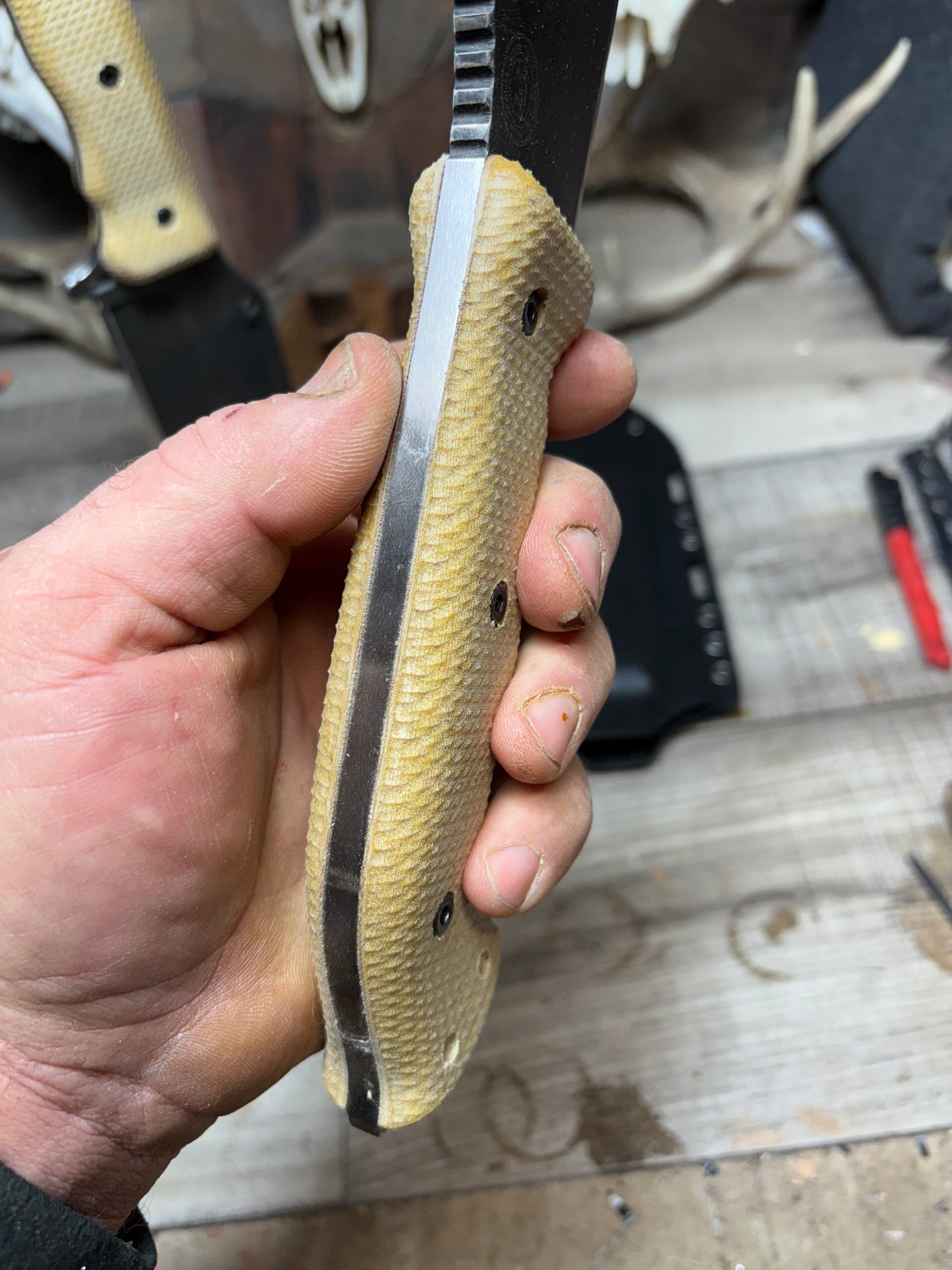 WTG Ares Canvas Micarta Handles