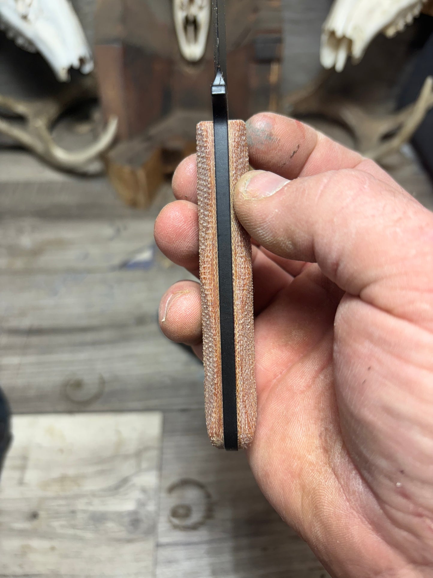 Ka-Bar: EK-50 Short Clip Point / EK-51 Commando Short Drop Point -Canvas Micarta