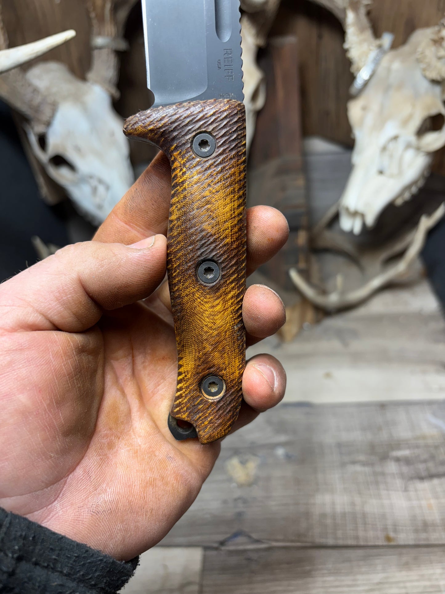 Reiff Knives Vicon One Off Micarta Handles