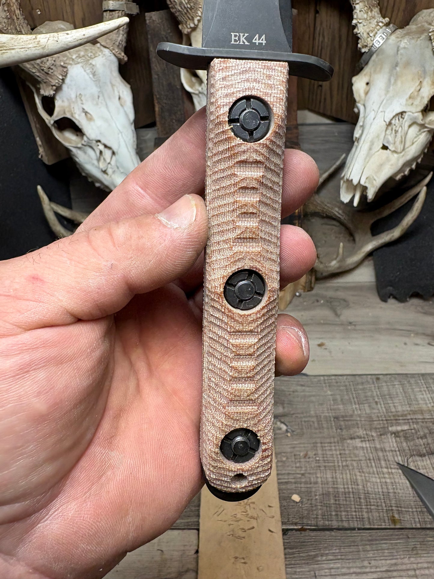 KA-BAR EK-44 EK Commando 4 & 5 Canvas Micarta Handles