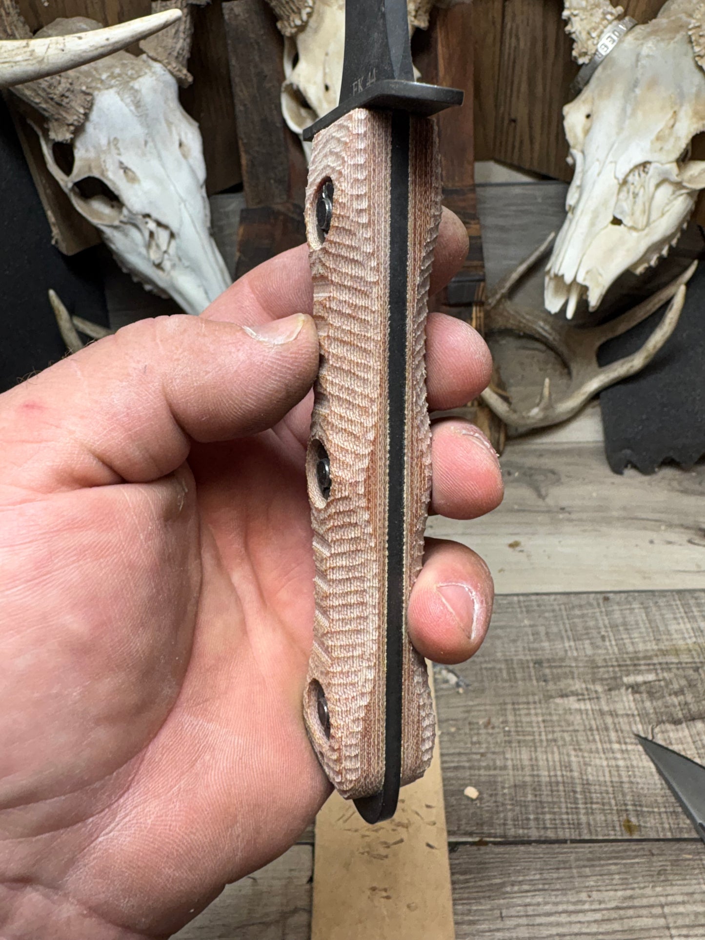 KA-BAR EK-44 EK Commando 4 & 5 Canvas Micarta Handles