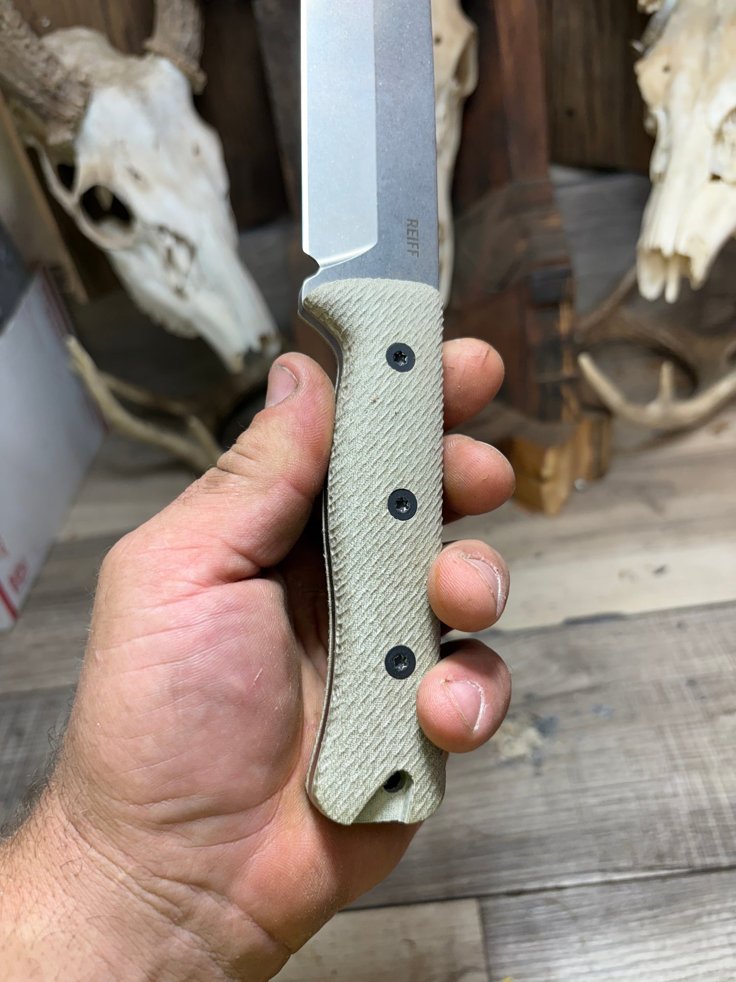Reiff Knives F6 Canvas Micarta Handles