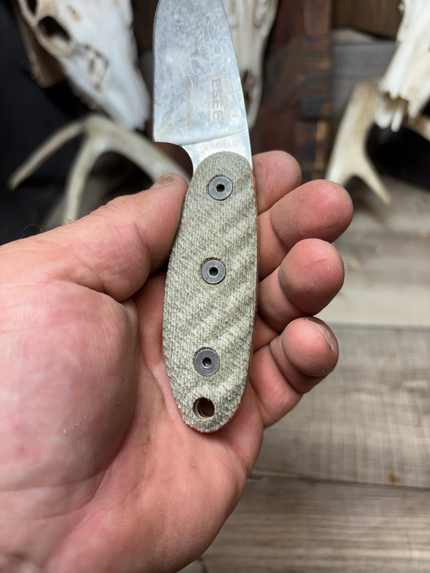 Esee Sencillo Canvas Micarta Handles