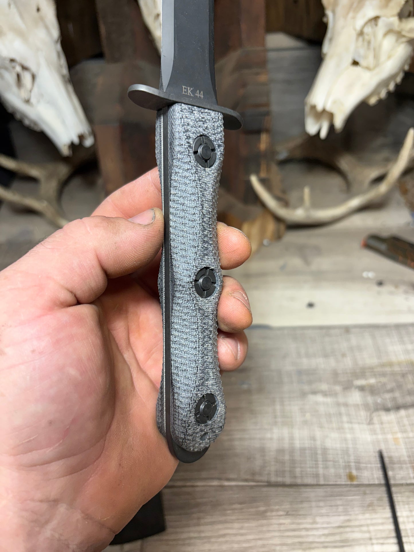 KA-BAR EK-44 EK Commando 4 & 5 Canvas Micarta Handles