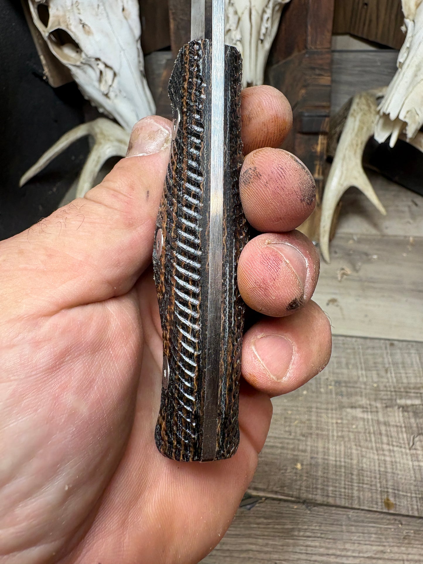 White River Knives Ursus Cub Canvas/Burlap Micarta Handles