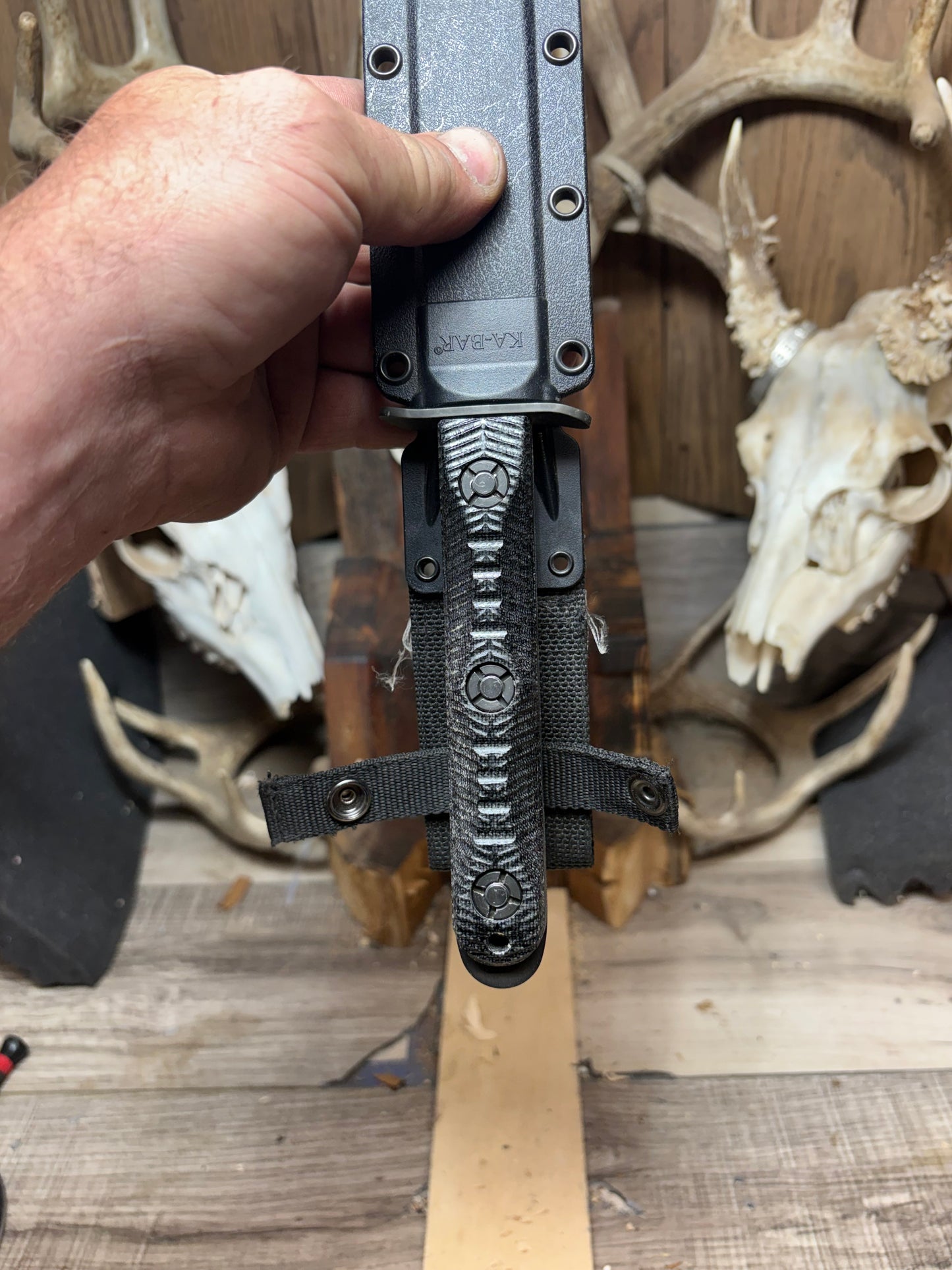 KA-BAR EK-44 EK Commando 4 & 5 Canvas Micarta Handles