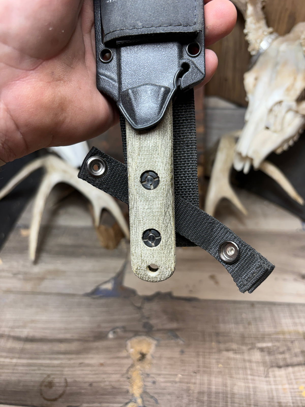 Ka-Bar: EK-50 Short Clip Point / EK-51 Commando Short Drop Point -Canvas Micarta