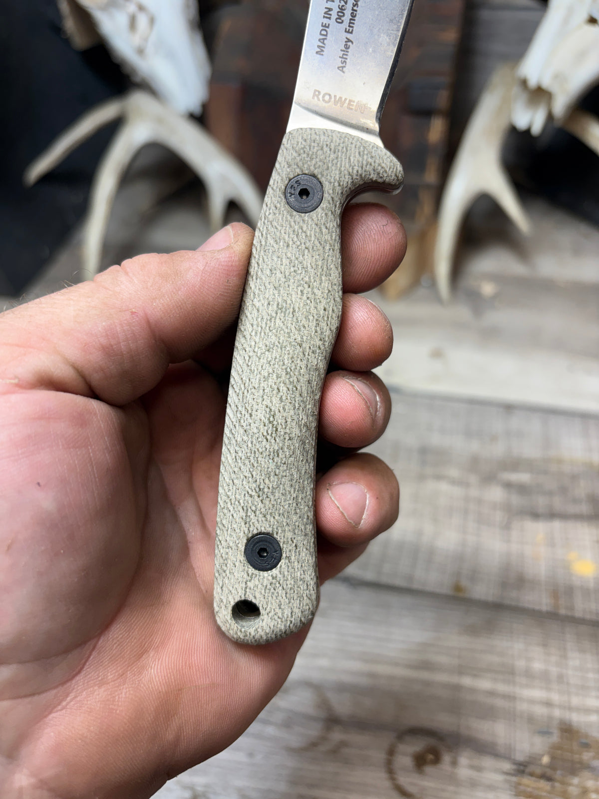 Esee Ashley Game Knife (AGK) Canvas Micarta Handles