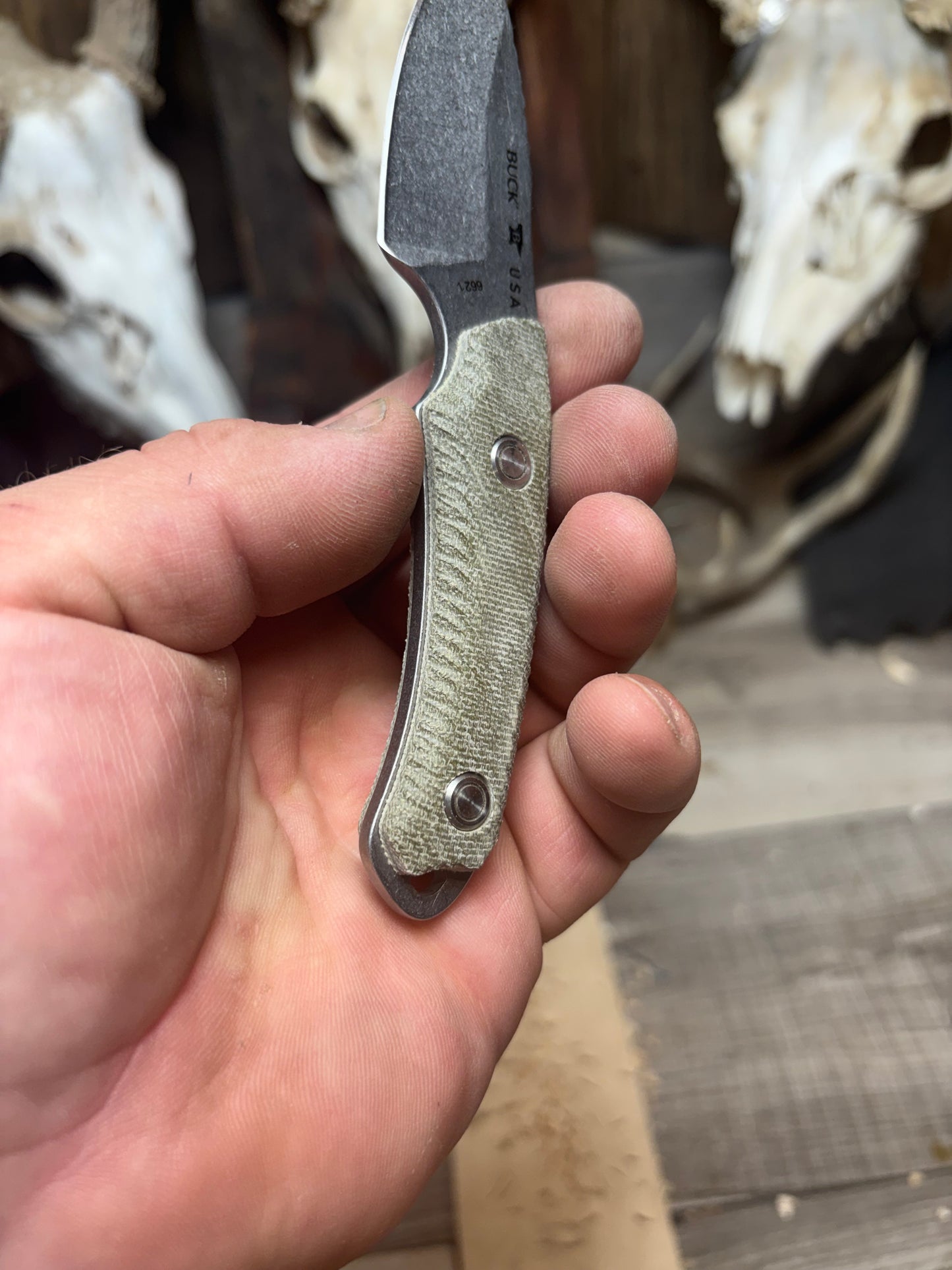 Buck Knives 662 Scout Canvas Micarta Handles