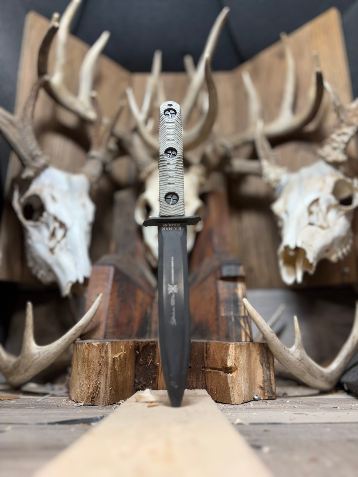 KA-BAR EK-44 EK Commando 4 & 5 Canvas Micarta Handles