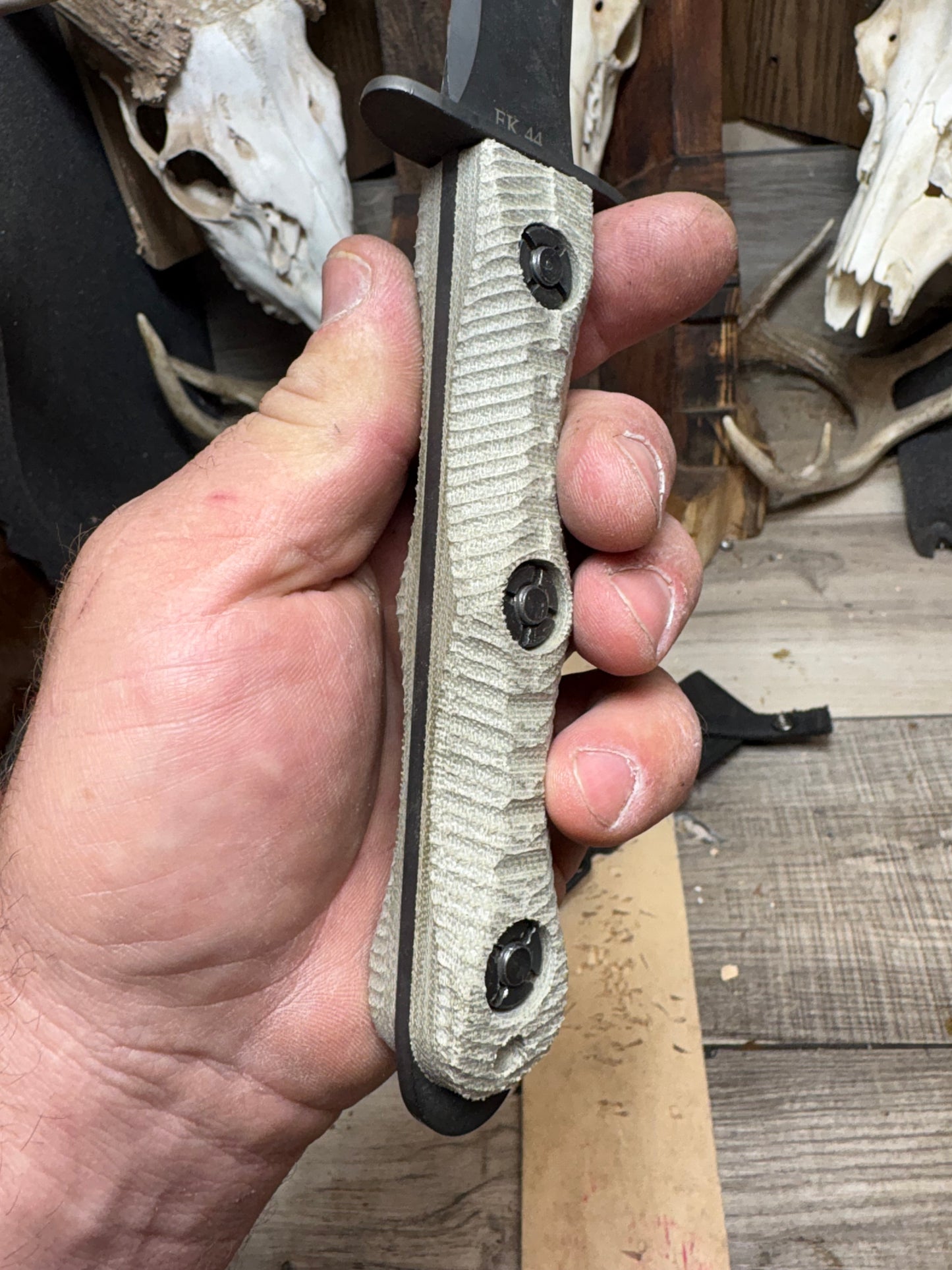 KA-BAR EK-44 EK Commando 4 & 5 Canvas Micarta Handles
