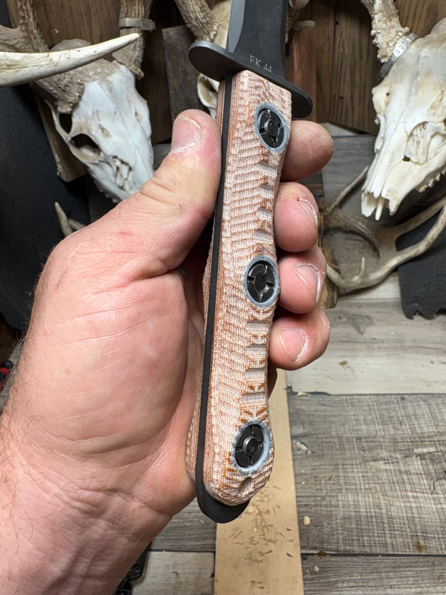 KA-BAR EK-44 EK Commando 4 & 5 Canvas Micarta Handles