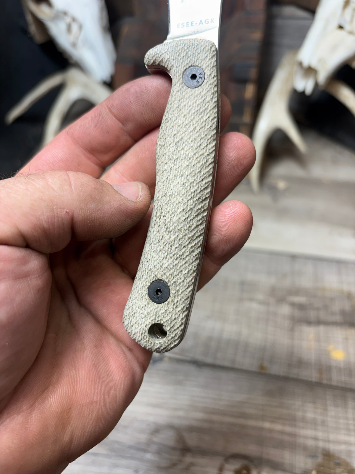 Esee Ashley Game Knife (AGK) Canvas Micarta Handles