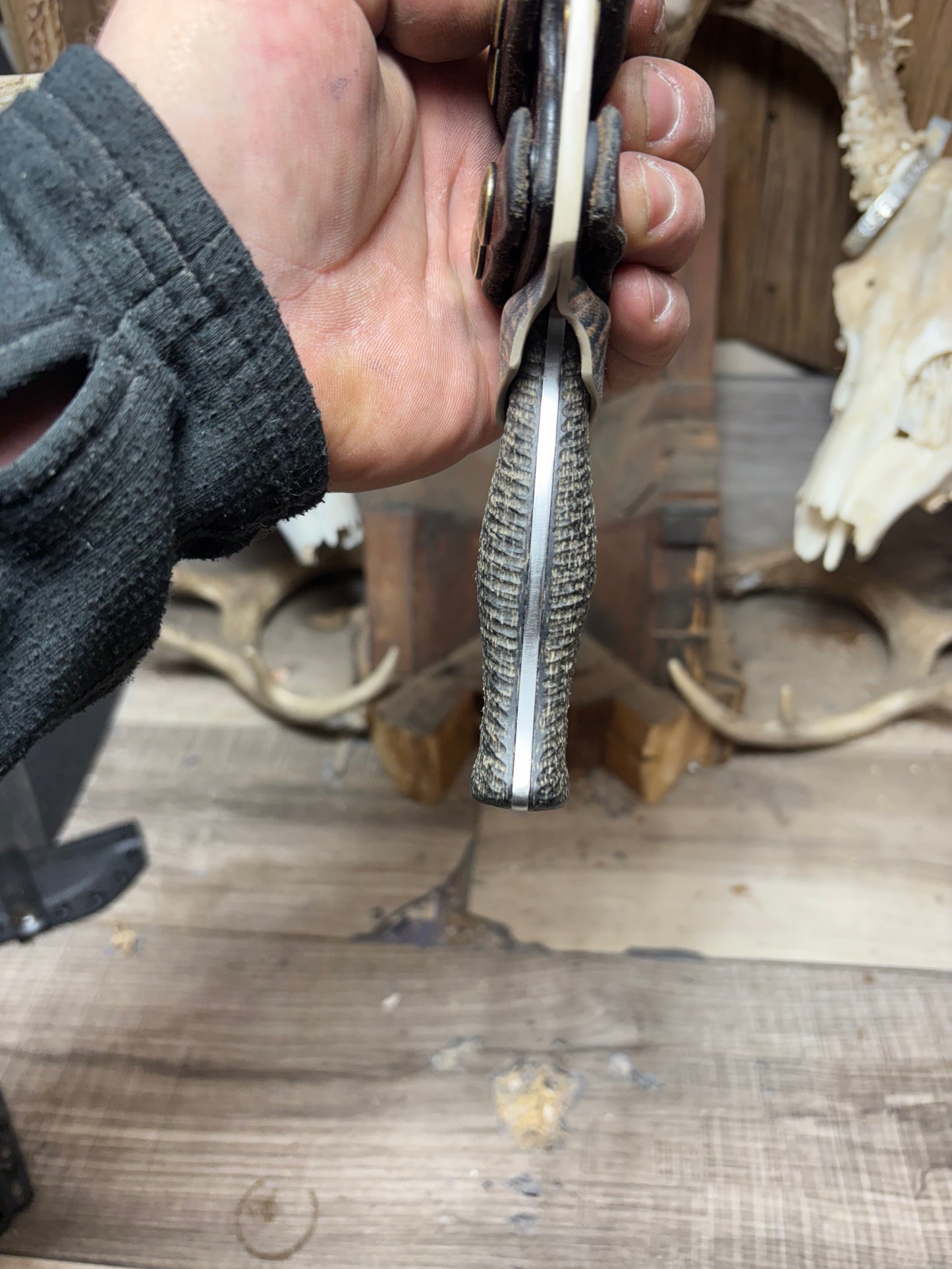 White River Knives Ursus Cub Burlap Micarta Handles